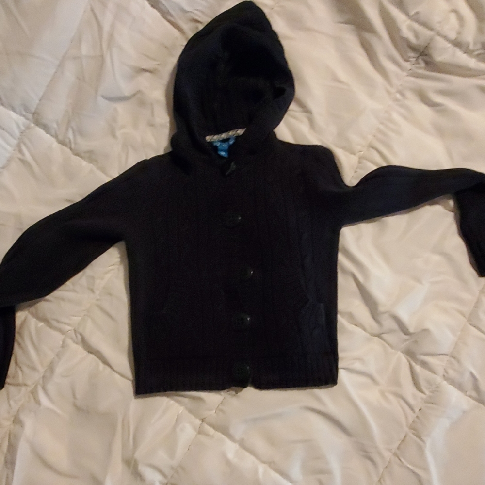 Cute dark navy hooded cardigan